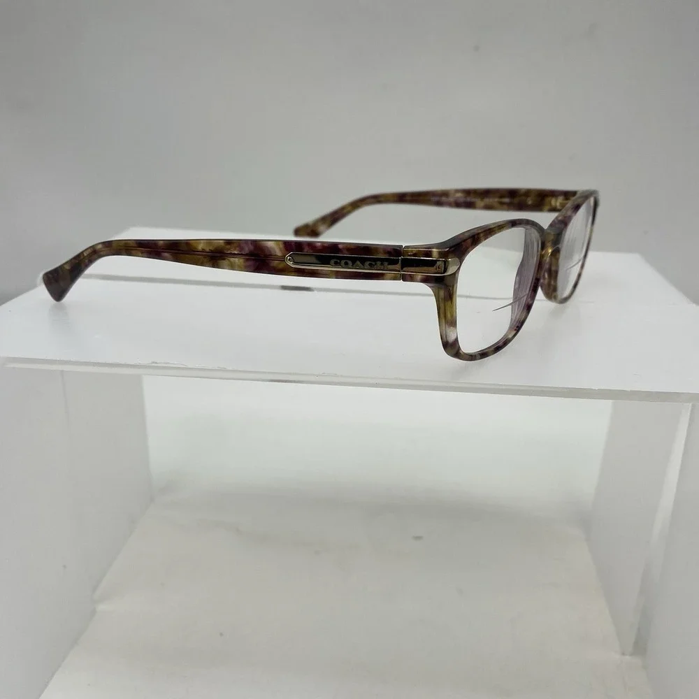 Coach Eyeglasses FRAMES ONLY HC6065 Cat Eye 49-17-135 Confetti Light Brown 248